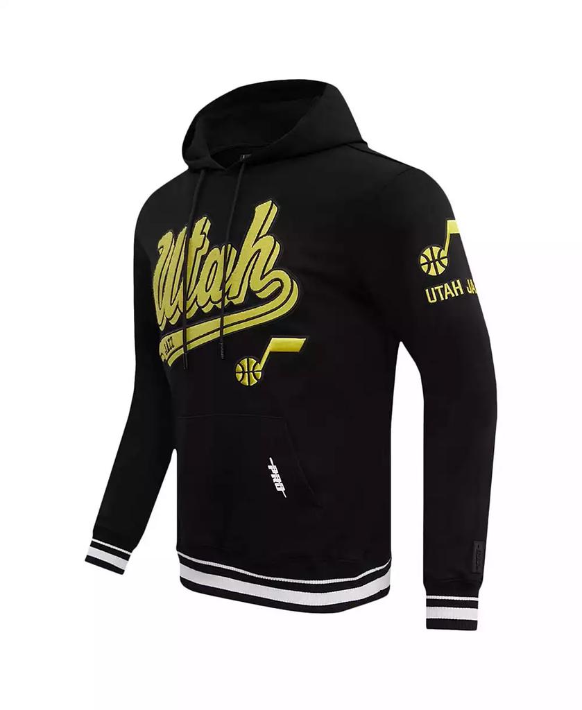 Pro Standard Men's Black Utah Jazz Script Tail Pullover Hoodie