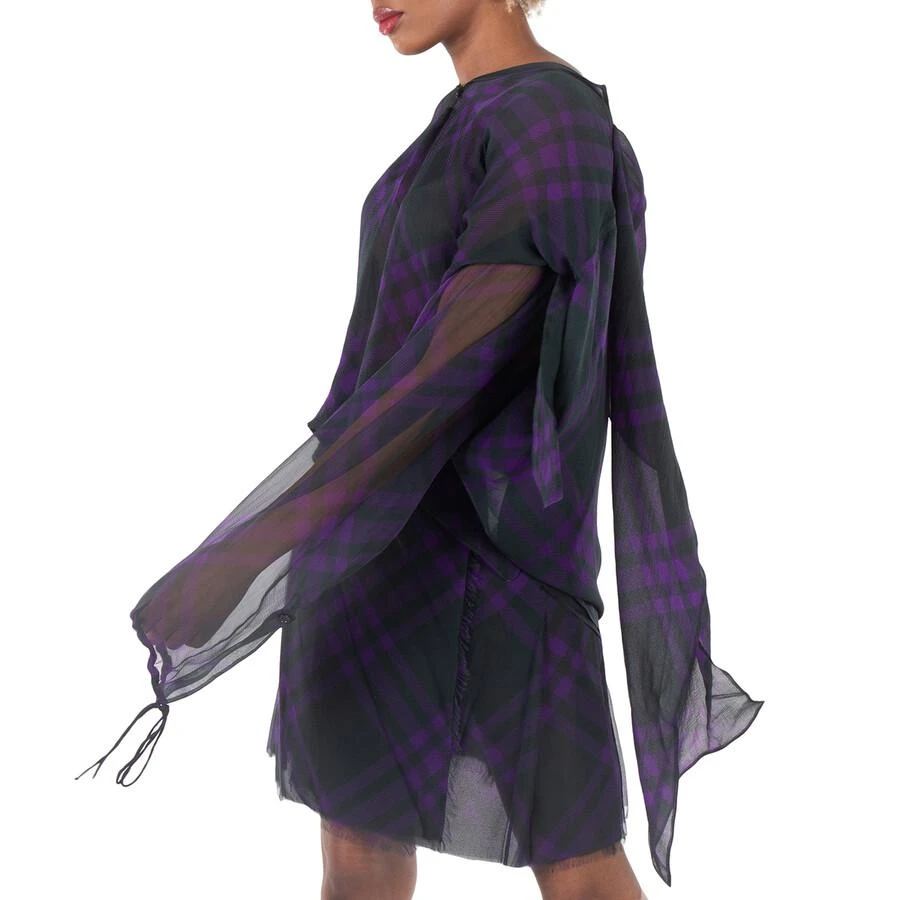 Burberry Check Pattern Silk Blouse 2