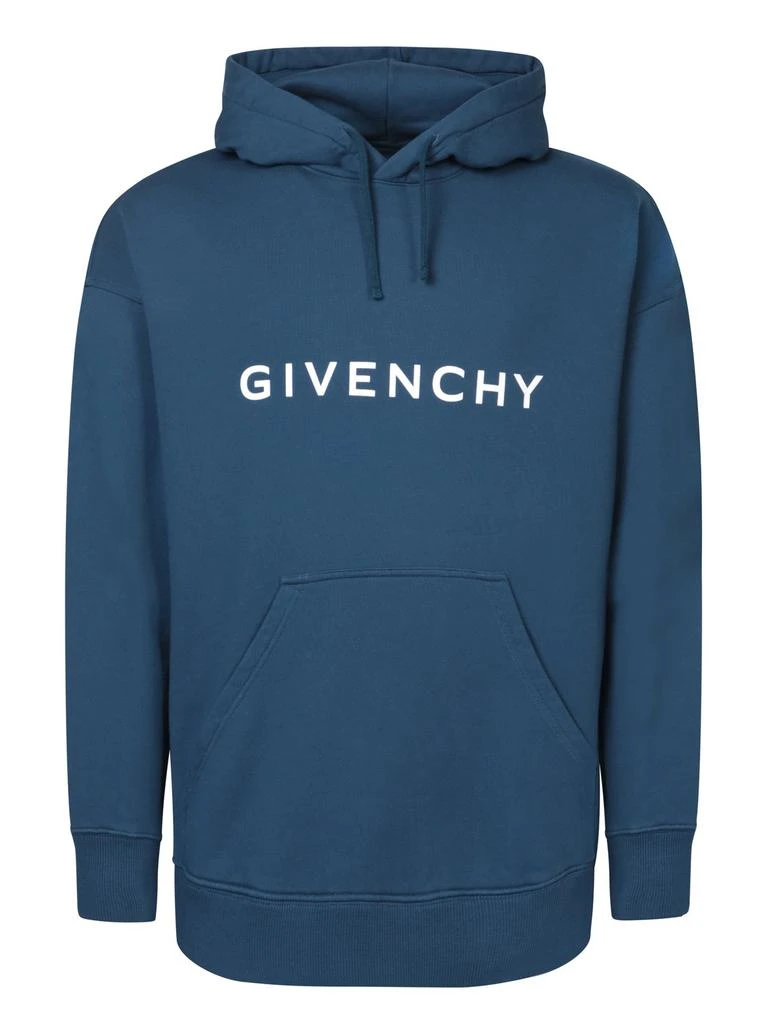 Givenchy Givenchy Logo Print Drawstring Hoodie 1
