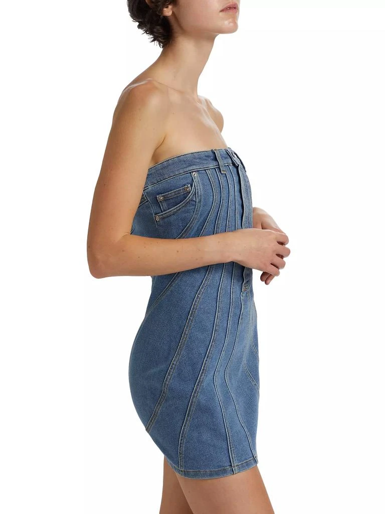 Mugler Denim Strapless Minidress 4