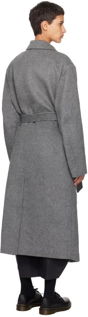 AMOMENTO Gray Belted Coat 3