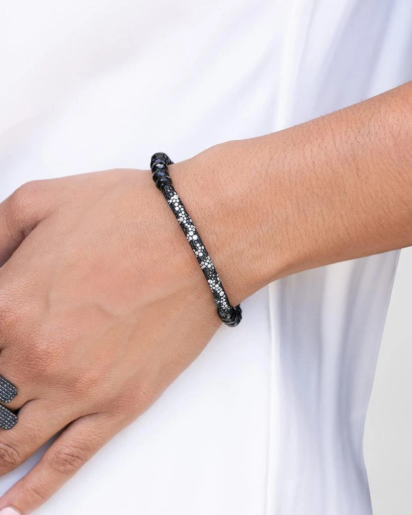Sheryl Lowe Cobblestone Black and White Diamond and Spinel Beaded Bracelet 2