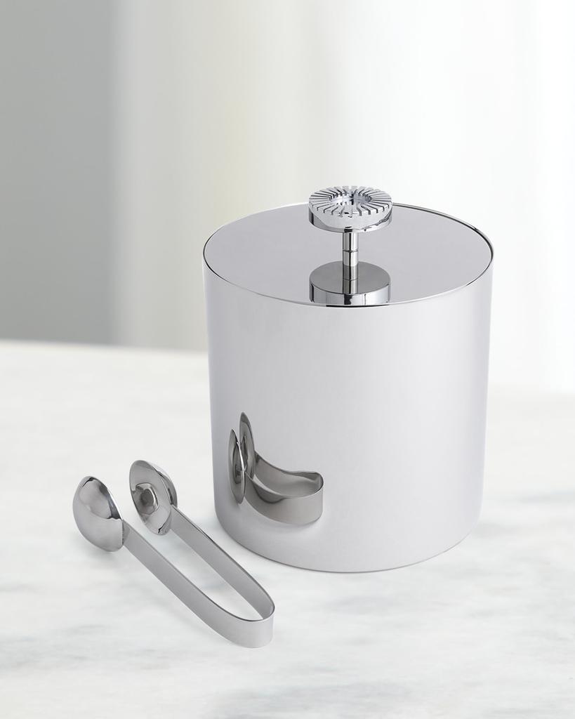 ANNA New York Striations Ice Bucket & Tongs Set