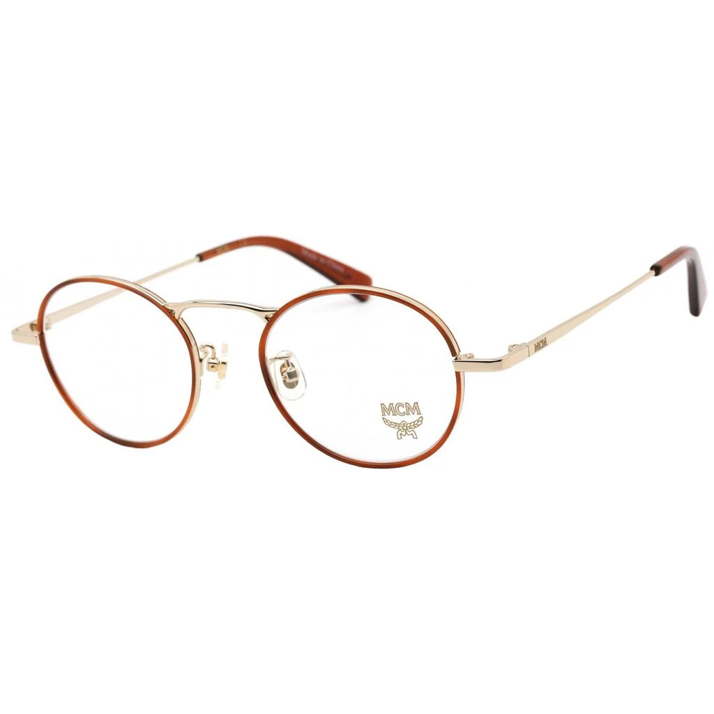 MCM MCM Women's Eyeglasses - Clear Lens Blonde Havana Round Metal Frame | MCM2125A 218 1