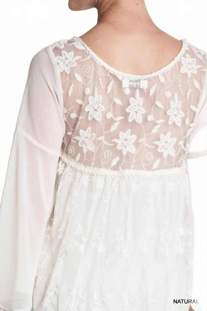 umgee Lace Baby Doll Tunic Dress In Natural - Natural - Medium umgee Lace Baby Doll Tunic Dress In Natural - Natural - Medium