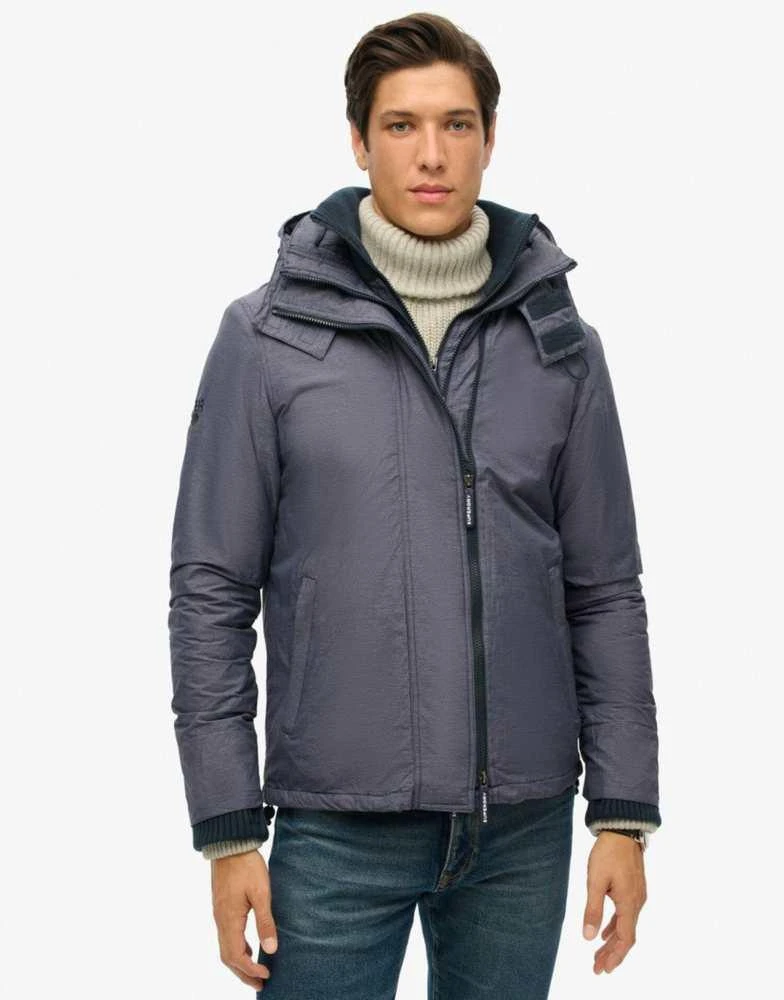 Superdry Superdry Pop zip hood arctic sd-windcheater jacket in navy marl/navy 1
