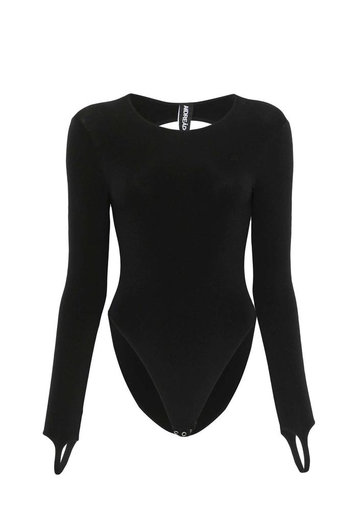 ANDREA ADAMO Andrea Adamo Cutout Long Sleeve Bodysuit