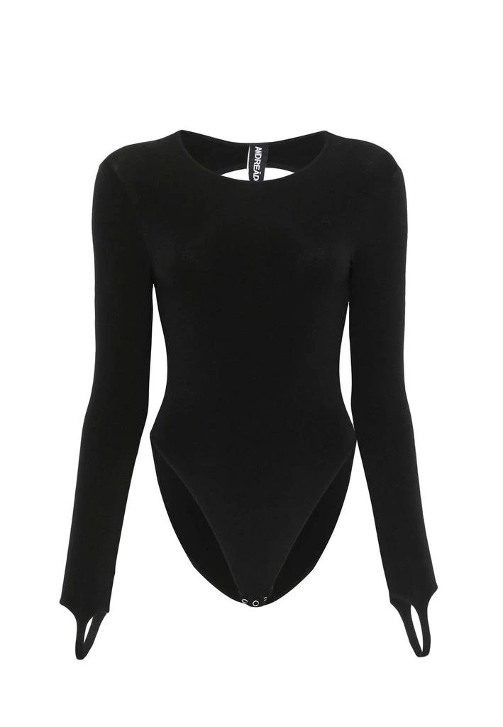 ANDREA ADAMO Andrea Adamo Cutout Long Sleeve Bodysuit 1
