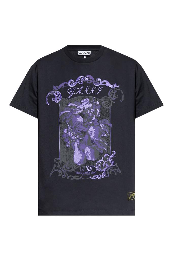 【関税&送料込】Ganni Ganni Slate Cotton T-Shirt Ganni Slate cotton t-shirt - T-Shirts - BeyondStyle