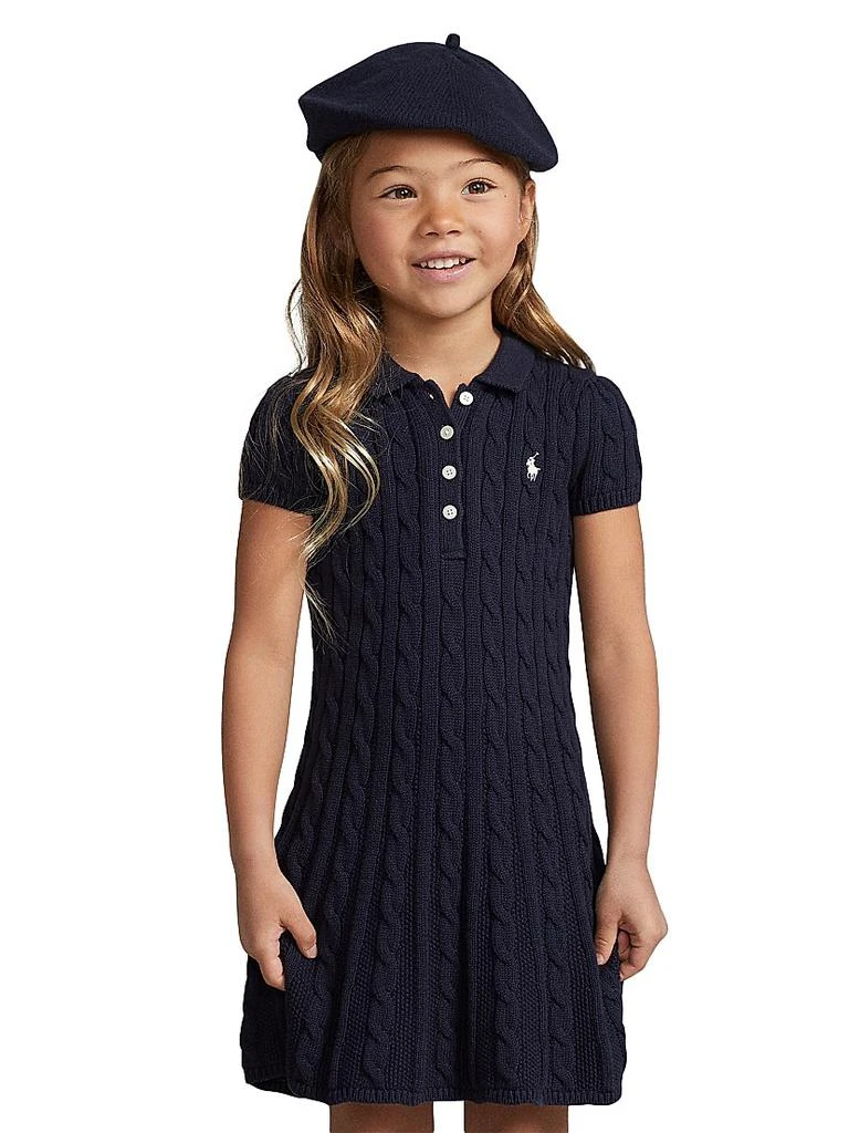 Ralph Lauren Little Girl's & Girl's Cable-Knit Cotton Polo Sweaterdress 4