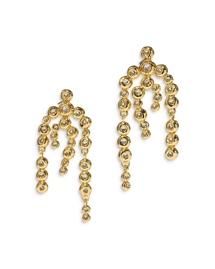 Alexis Bittar Asterales Cubic Zirconia Chandelier Earrings in 14K Gold Plated