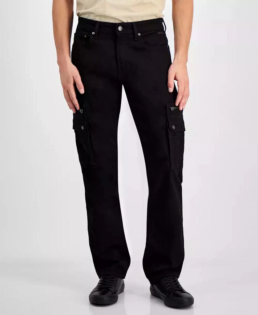 GUESS Men's Mateo Zip Denim Cargo Pants 2