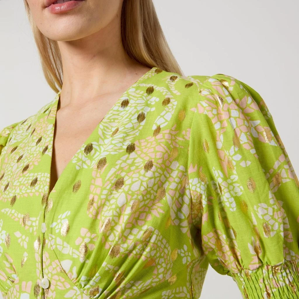Never Fully Dressed Never Fully Dressed Lindos Printed Cotton-Blend Dress 4