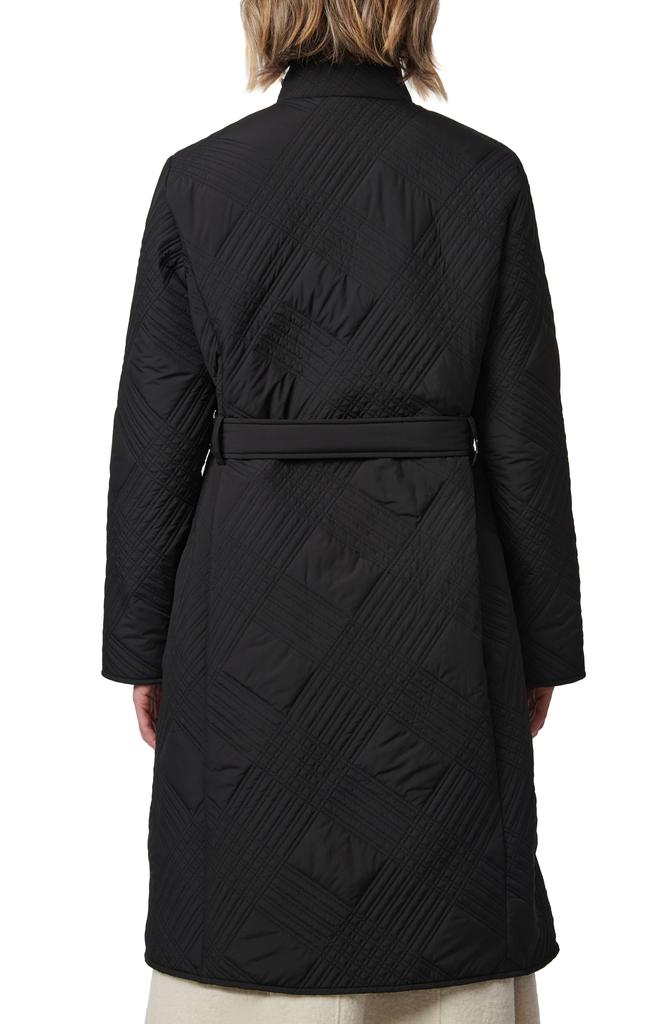Bernardo Crisscross Quilted Belted Coat