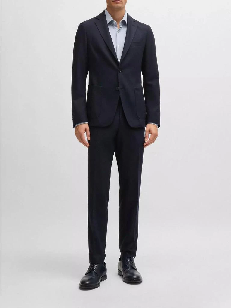 Hugo Boss Slim Fit Trousers in Stretch Flannel 6