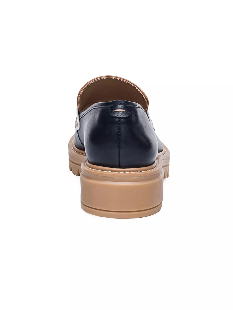 Bernardo Chandler Multi Leather Lug Sole Loafers 5