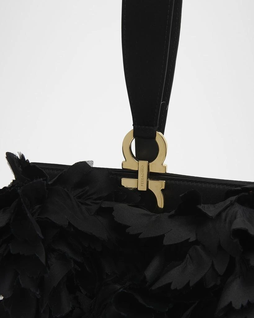 Salvatore Ferragamo Floral Applique Leather Wristlet 5
