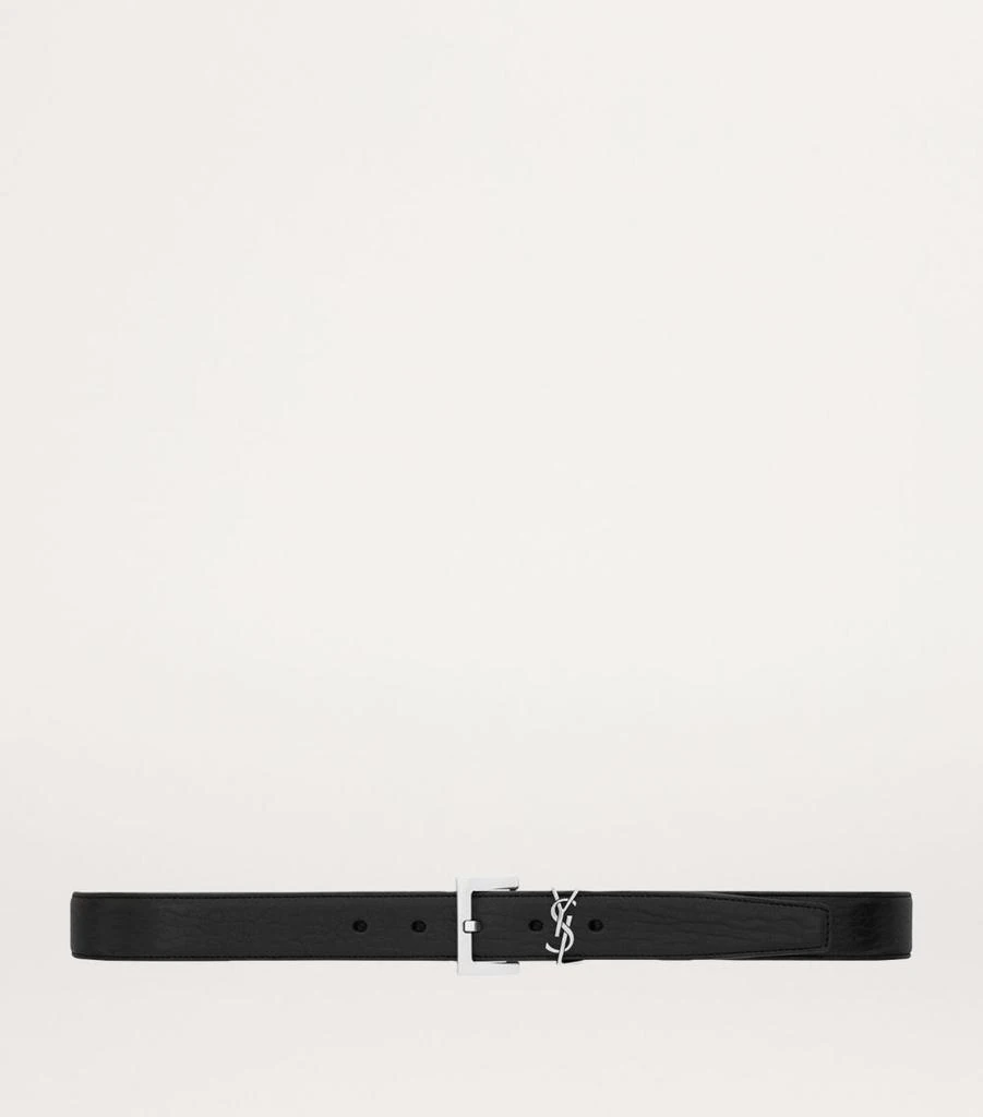 Yves Saint Laurent Leather Logo Belt 2
