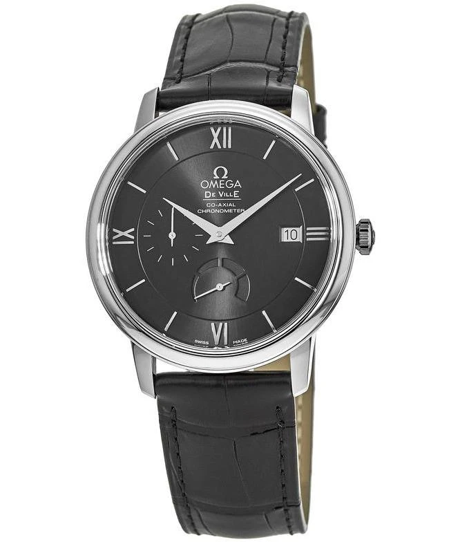 Omega Omega De Ville Prestige Co-Axial Chronograph Automatic Black Dial Leather Strap Men's Watch 424.13.40.21.01.001 1