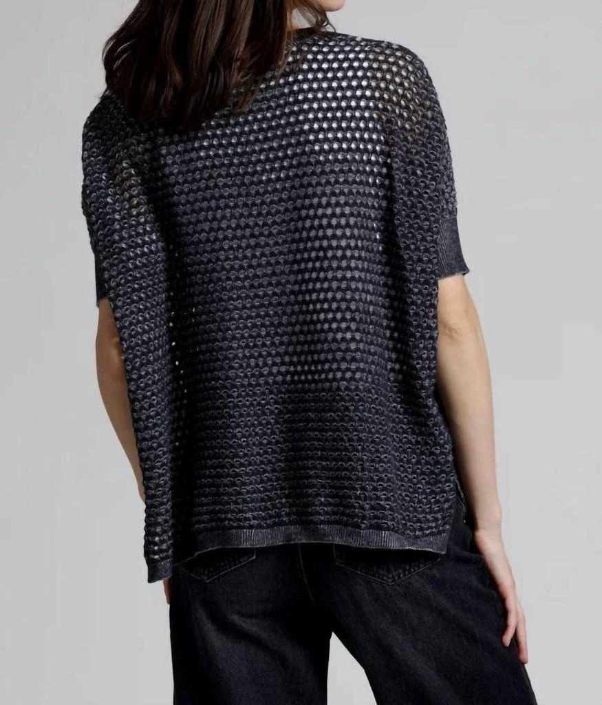 Minnie Rose Minnie Rose - Cotton Cashmere Mesh Pow-wow Sweater 2