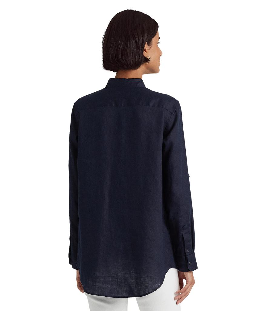 Ralph Lauren Roll-Tab-Sleeve Linen Shirt