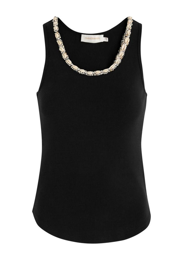 Zimmermann Illuminate embellished stretch-cotton tank 1