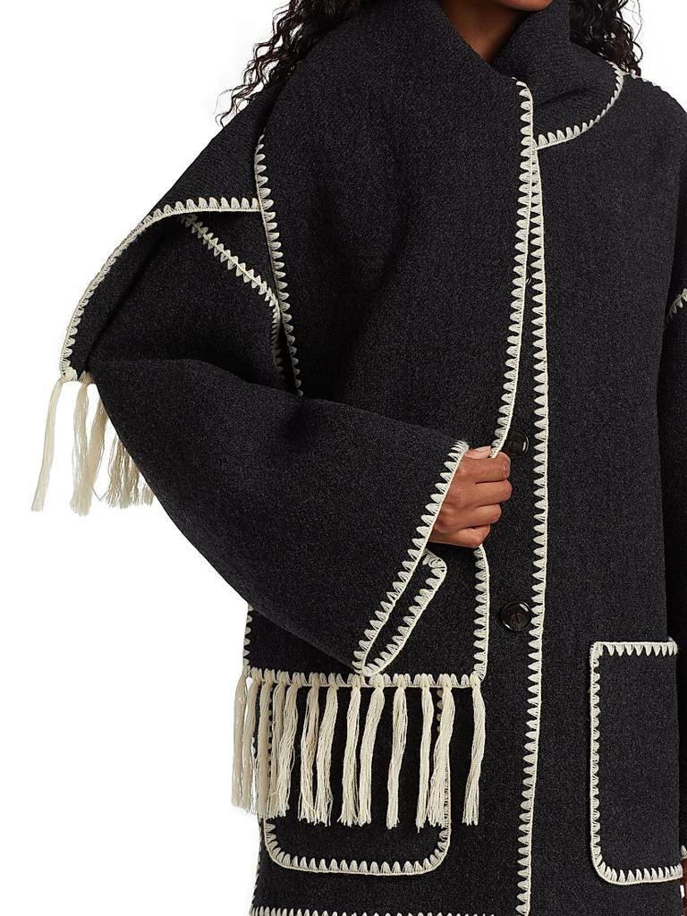 Totême Embroidered Wool-Blend Scarf Jacket 6