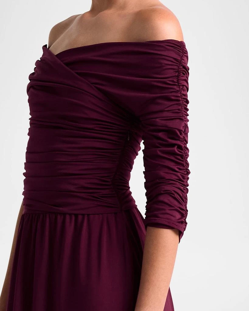 Altuzarra Char Off-Shoulder Ruched Long Dress 5