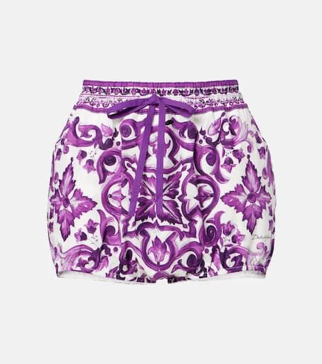 Dolce 
Gabbana Majolica cotton poplin shorts 1