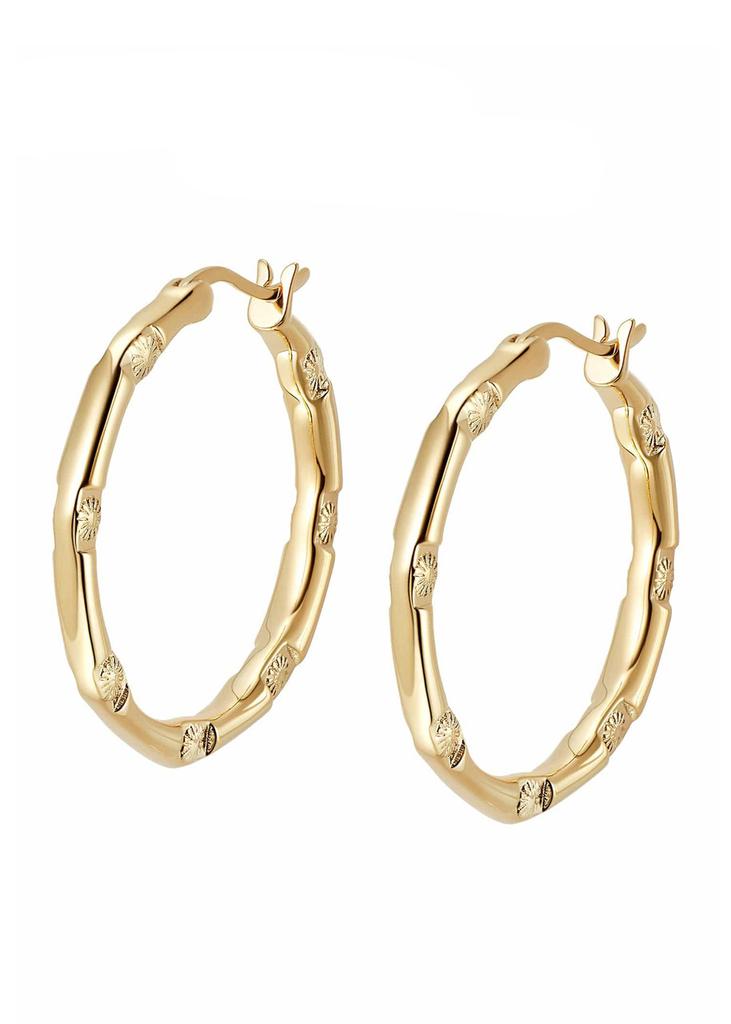 DAISY LONDON X Estée Lalonde Goddess Glow 18kt gold-plated hoop earrings