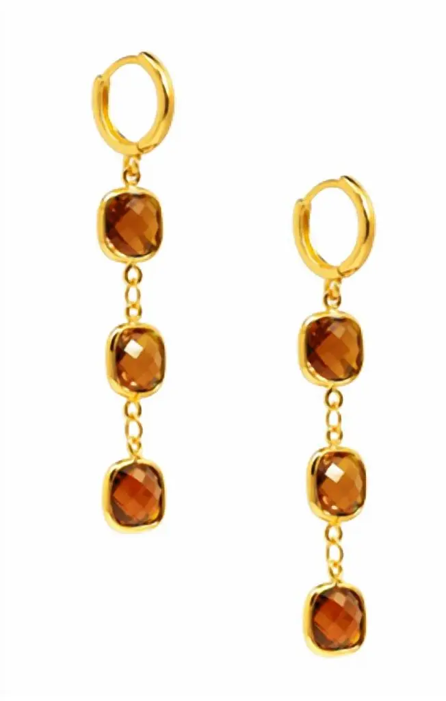 ZENZII Zenzii - Women's Crystal Chain Drop Earrings