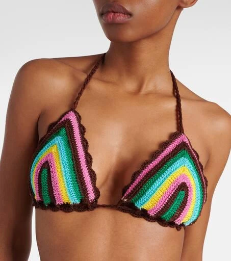 ANNA KOSTUROVA Striped crochet bikini top 4