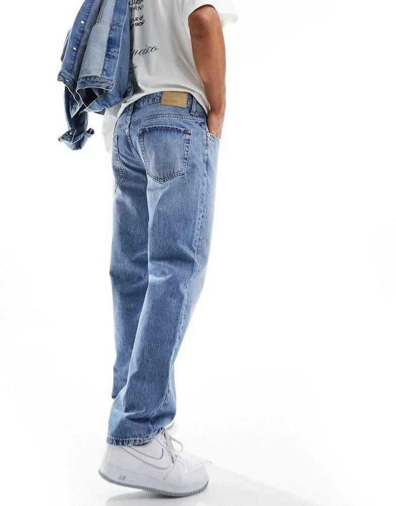 Only & Sons ONLY & SONS Edge straight fit jeans in mid blue wash 3