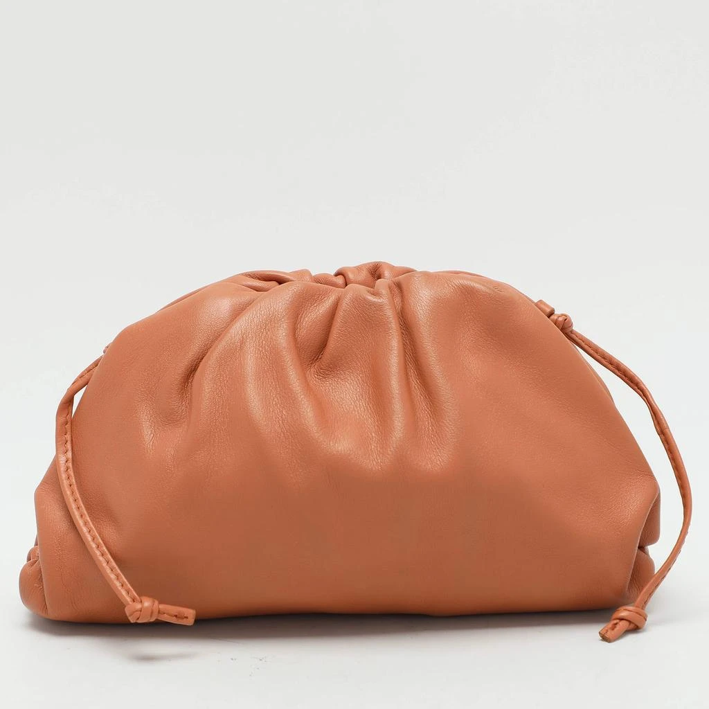 Bottega Veneta Bottega Veneta Brown Leather Small The Pouch Clutch 1
