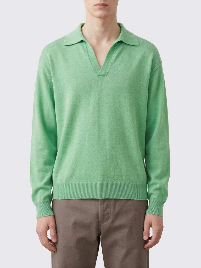 Shop Auralee Super Fine Knit Skipper Polo Shirt on Sale at