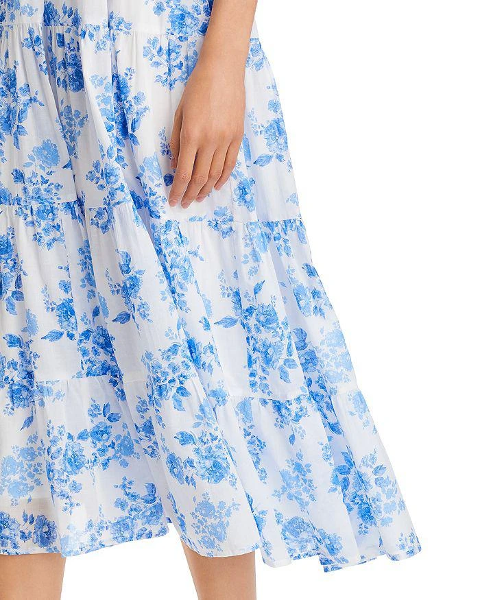 AQUA Floral Tie Strap Midi Dress - Exclusive 7