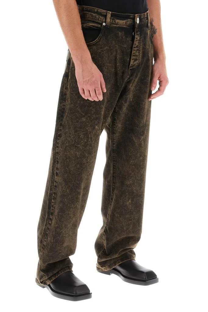 Balmain BLACK/BEIGE BAGGY JEANS 2