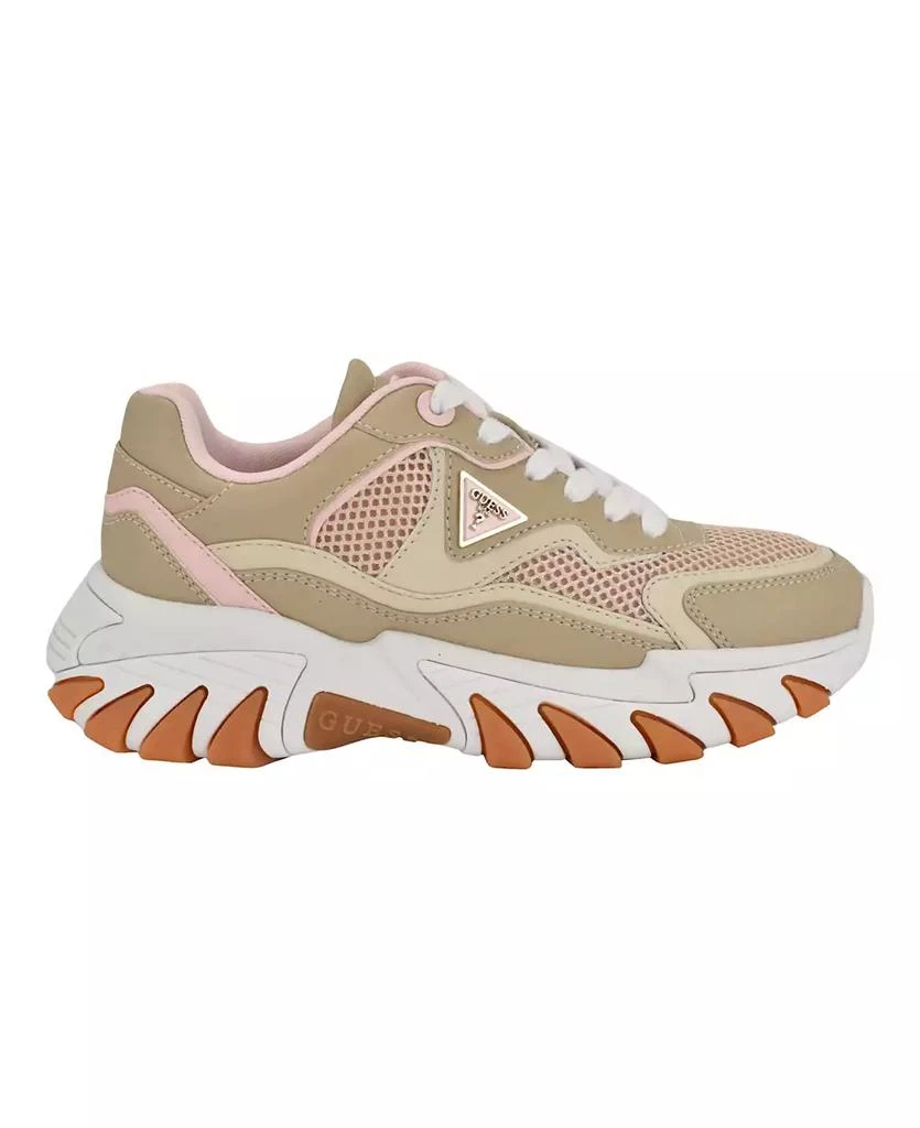 GUESS Women's Nowah Triangle Lace-Up Chunky Fashion Sneakers 2