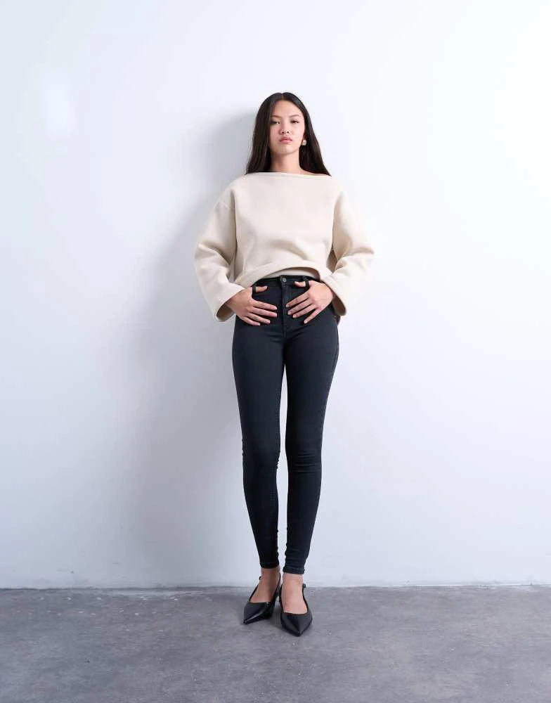 Topshop Topshop Joni high rise skinny jean in washed black