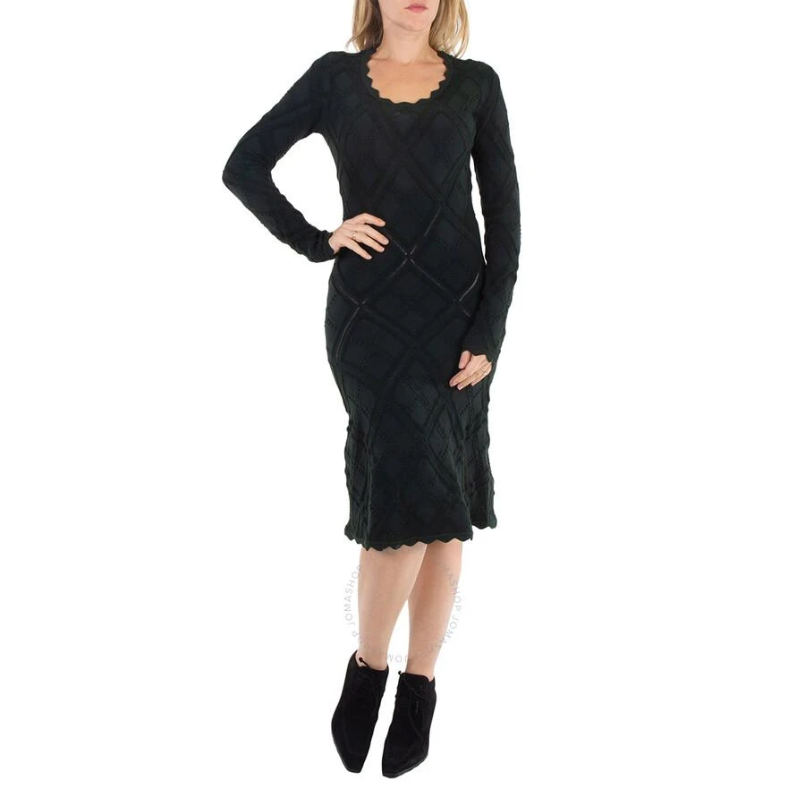 Burberry Ladies Vine Aran Long-Sleeve Knitted Dress 1