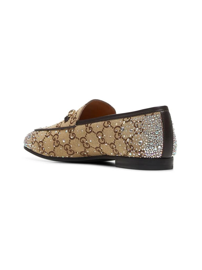 Gucci GUCCI | Beige crystal-embellished Jordaan loafers | Women | 35 3