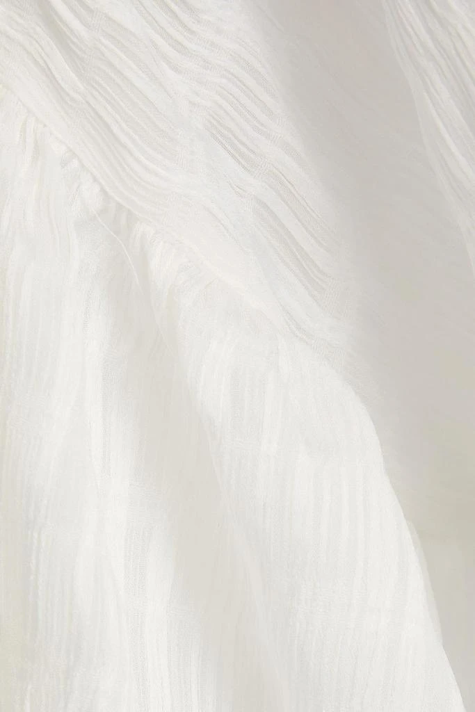 Alice + Olivia Edyth ruffled seersucker shirt 4