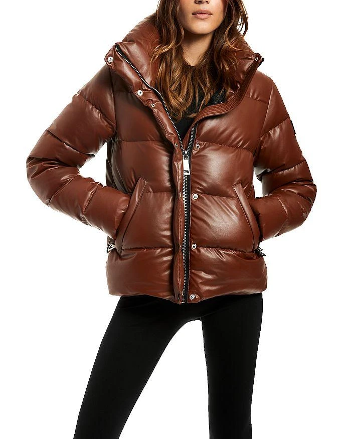 SAM. Isabel Faux Leather Puffer Coat 3