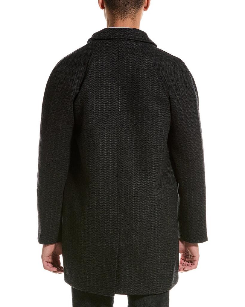 Slate & Stone Herringbone Mac Wool-Blend Coat