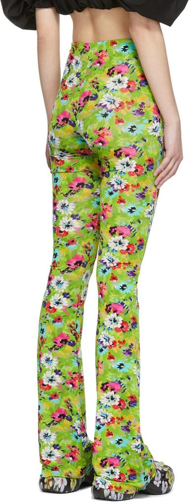 MSGM Green Viscose Leggings 3
