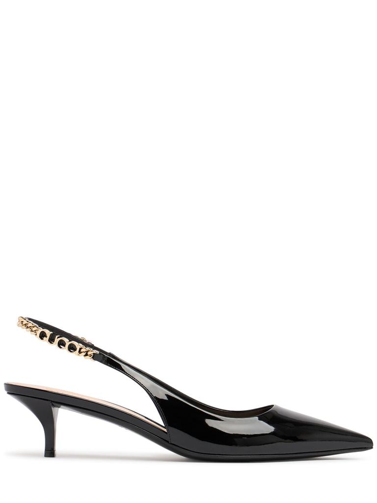 GUCCI 45mm Signoria Leather Slingback Pumps