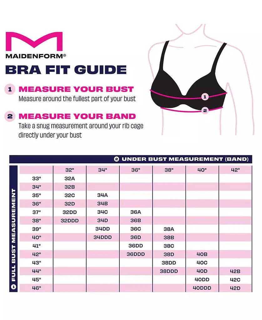 Maidenform Comfort Devotion Extra Coverage Lace Shaping Underwire Bra 9404 5