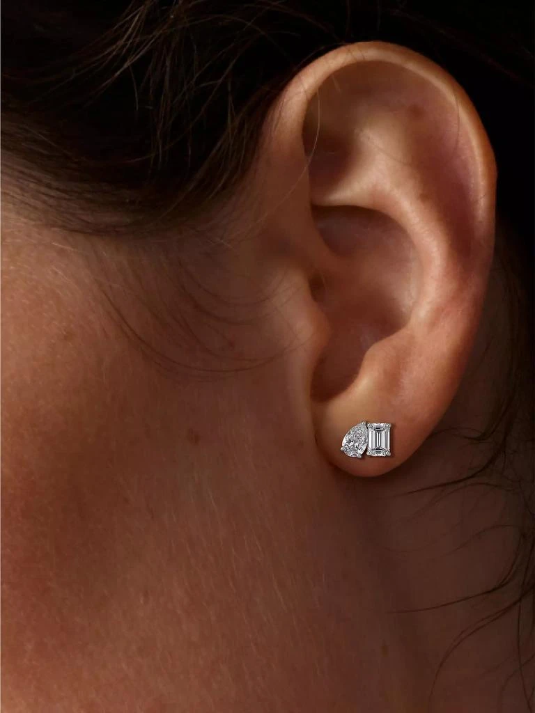 VRAI 14K Gold & 1.00 TCW Lab-Grown Diamond Toi Et Moi Stud Earrings 2