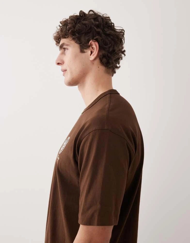 Ralph Lauren Polo Ralph Lauren heavyweight heritage crest back print t-shirt in brown 4