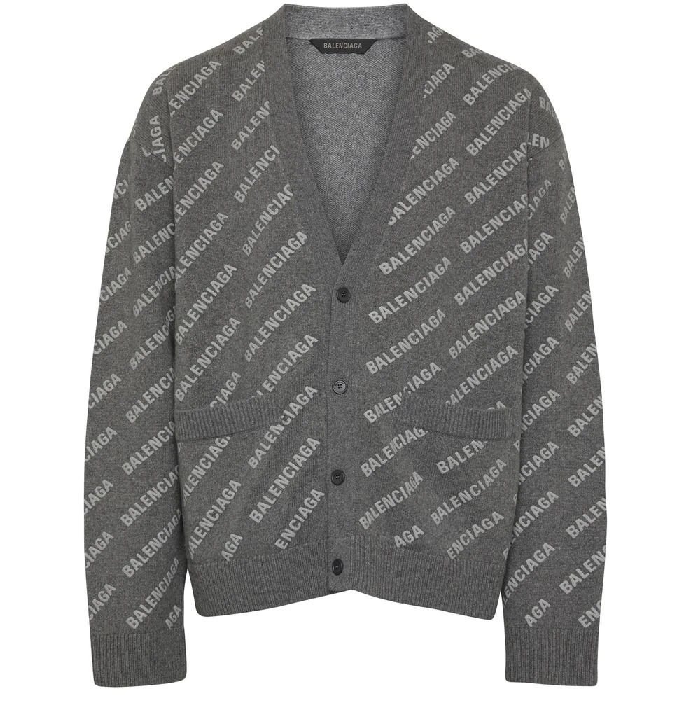 Balenciaga All-over logo cardigan 2